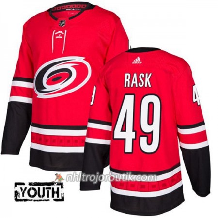 Barn Ishockey Carolina Hurricanes Tröja Victor Rask 49 Adidas 2017-2018 Röd Authentic